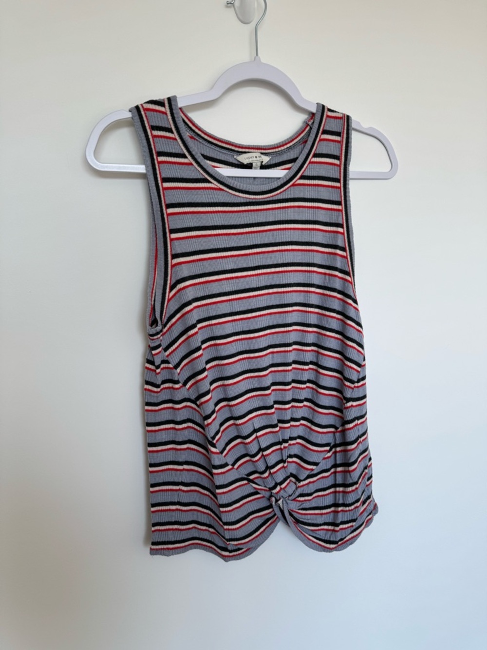 Lucky Brand Striped Knot-Front Tank Top
